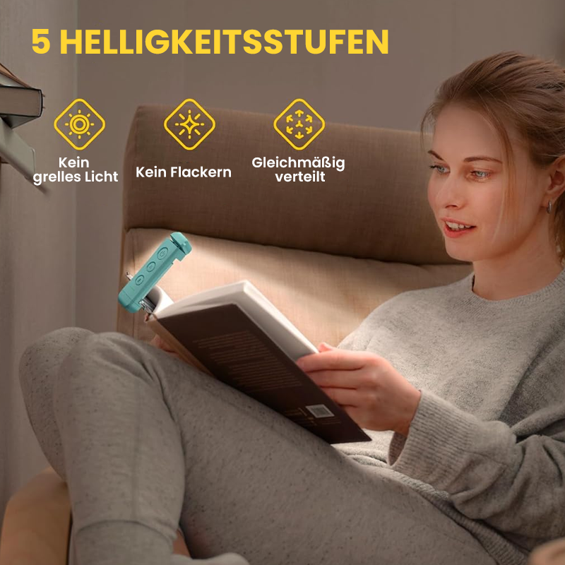 Tragbares LED-Leselicht zum Anstecken