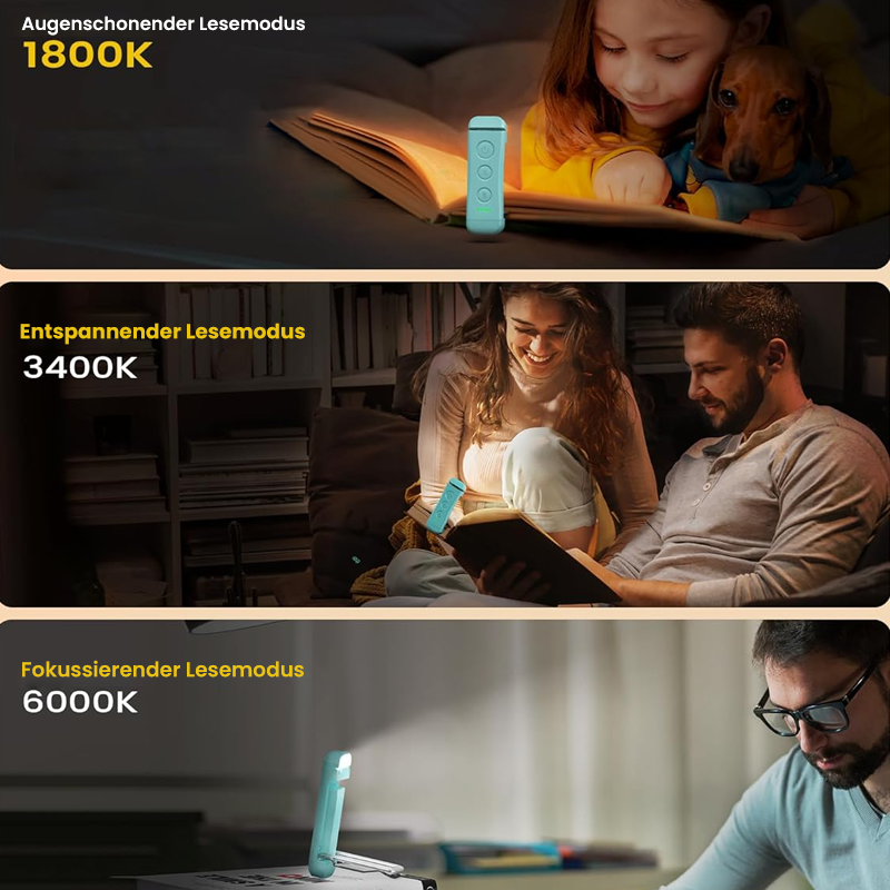 Tragbares LED-Leselicht zum Anstecken