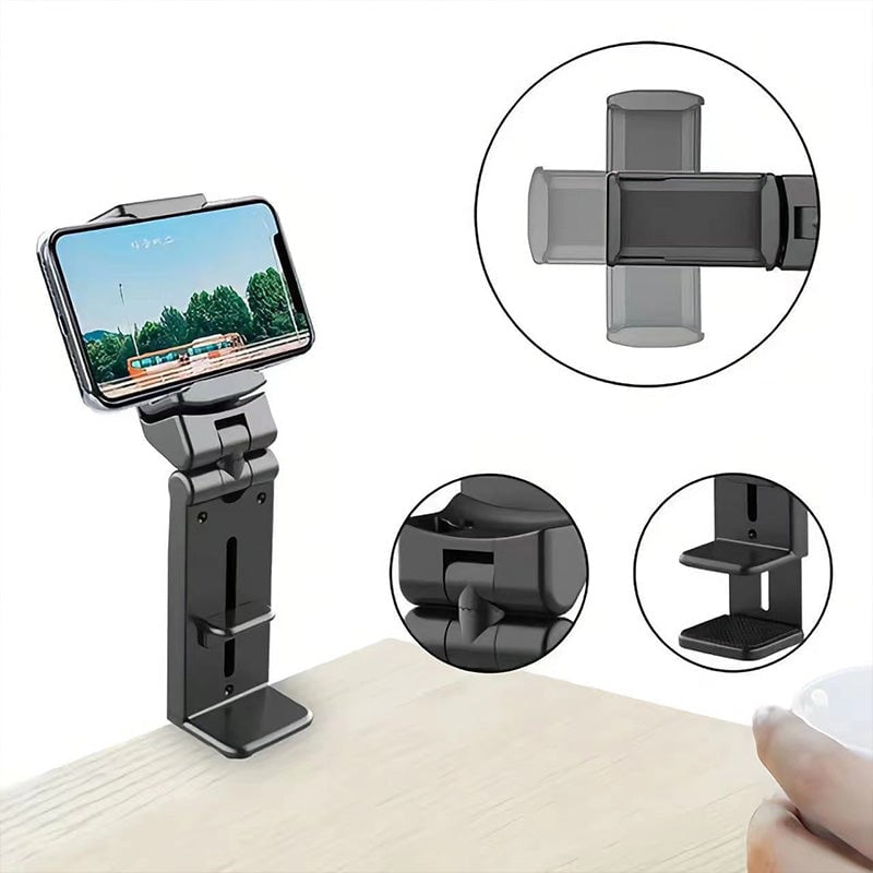360 Grad drehbarer, multifunktionaler, faltbarer und versenkbarer Telefonhalter