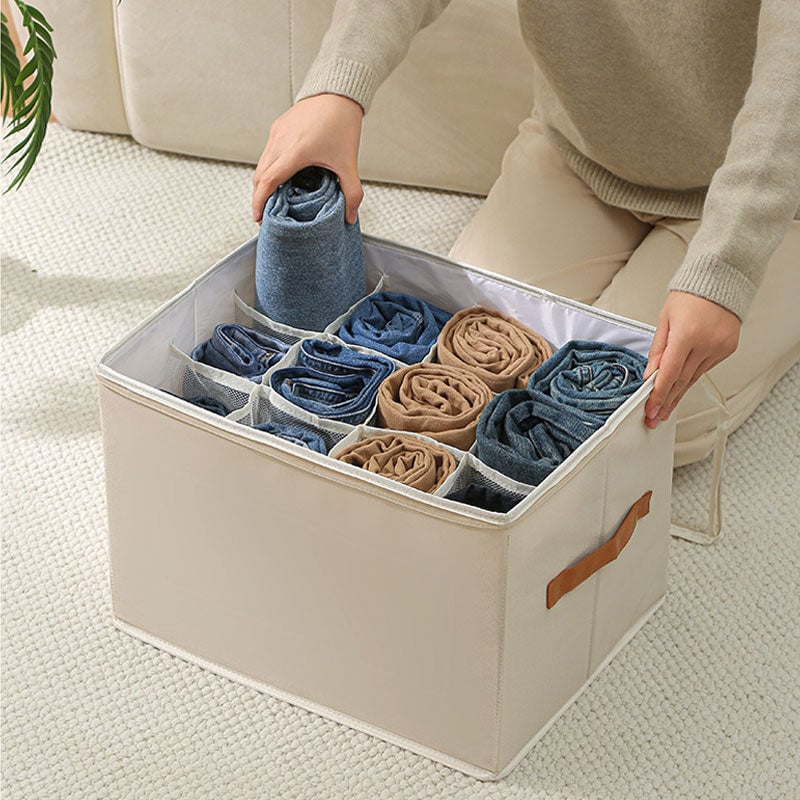 Zusammenklappbare Schuh-Organizer-Box mit transparentem Deckel