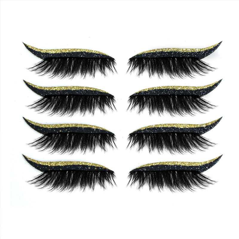 Wasserdichter und wiederverwendbarer Eyeliner und Wimpernaufkleber